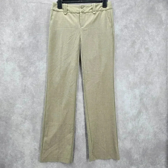 Daisy Fuentes Petites Tan Khaki Wide Leg Pants Size 0P - Picture 1 of 7